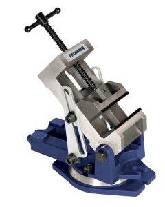 Industrial style angle vise w/swivel base, 4"